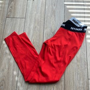 M Ivy Park Leggings in Tomato Low Rise